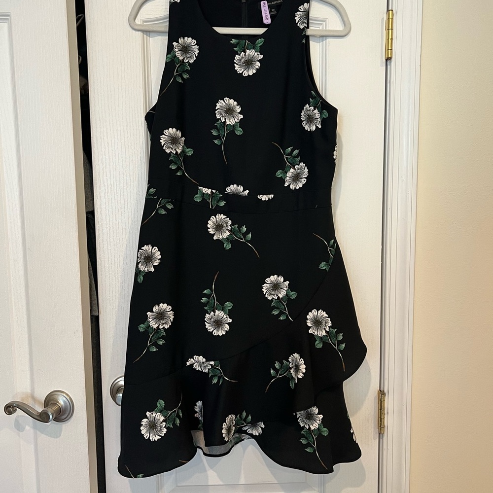 Banana Republic Black Floral Dress